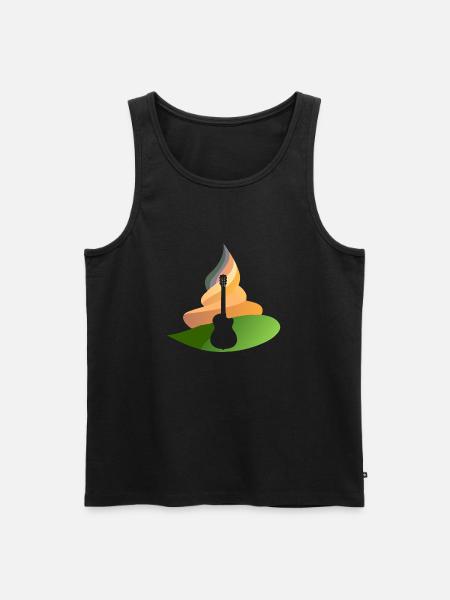 Gitarre Bassist Shouter - Männer Premium Bio Tank Top - Schwarz
