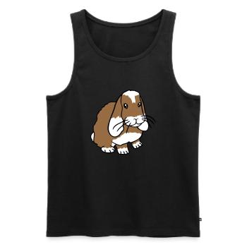 Hase Kaninchen Häschen Nagetier Kleintier niedlich - Männer Premium Bio Tank Top - Schwarz - Vorne - AI Model Male 178 light (178cm)