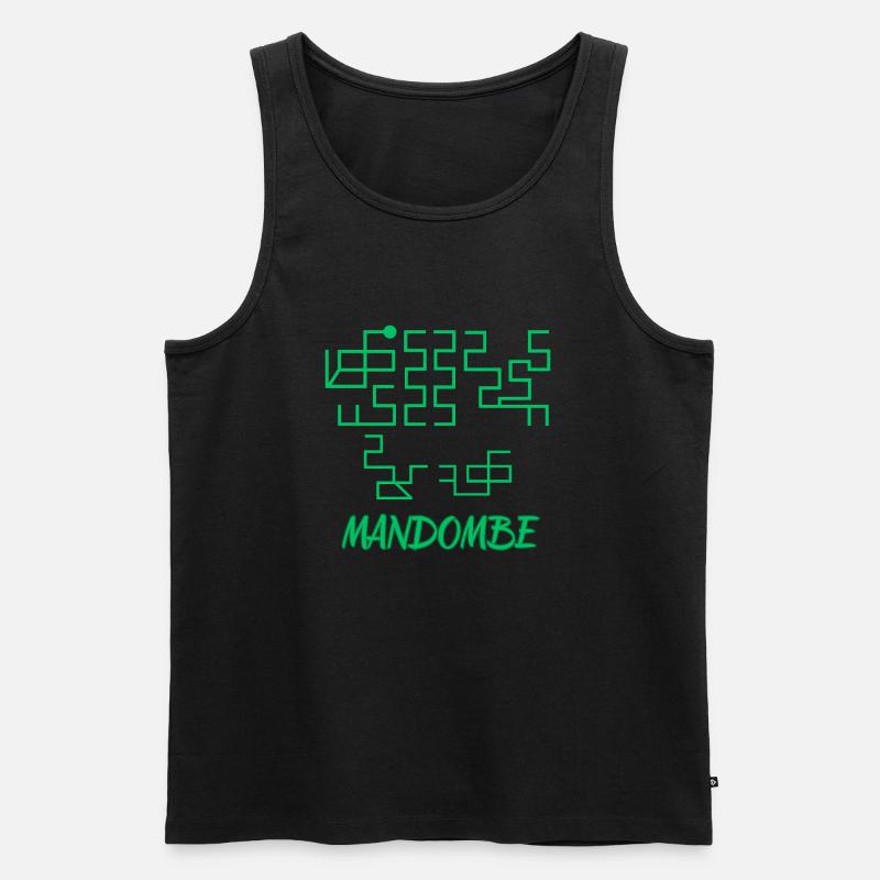 MANDOMBE - Tradizione Kongo - Canottiera ecologica premium da uomo - nero