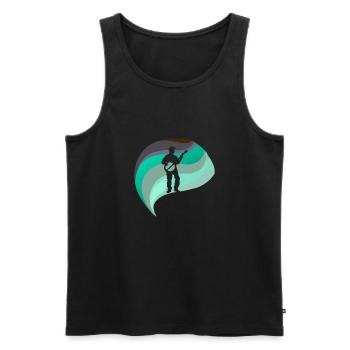 Countrymusic Instrument - Männer Premium Bio Tank Top - Schwarz - Vorne - Michal (187cm)