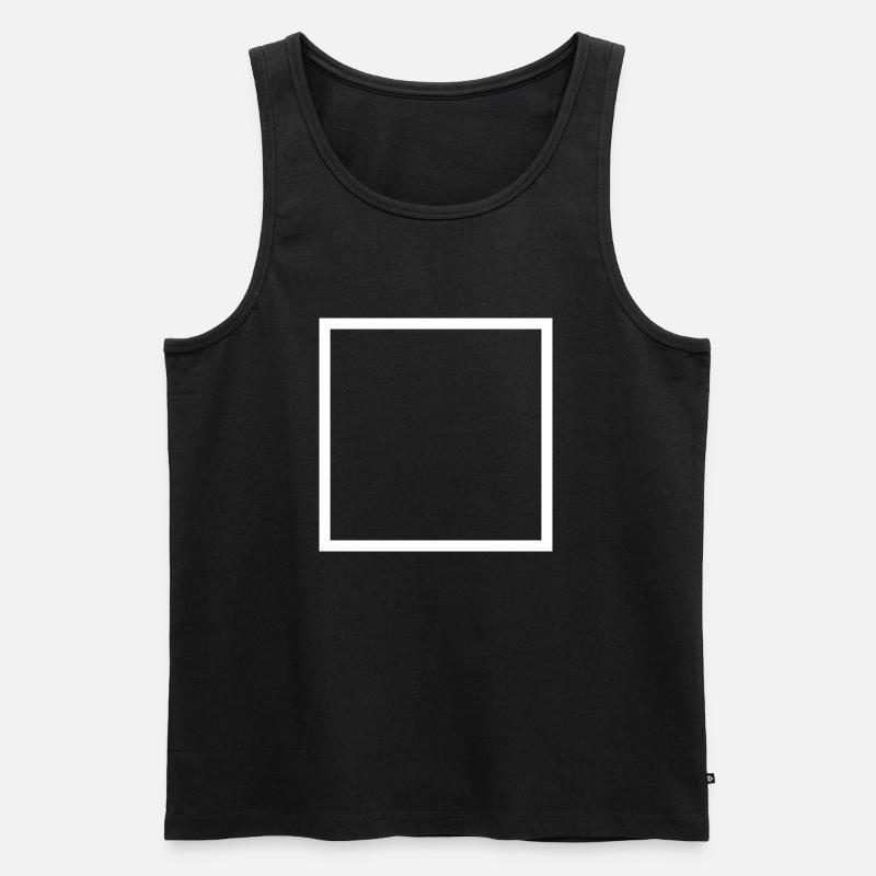 viereck - Männer Premium Bio Tank Top - Schwarz