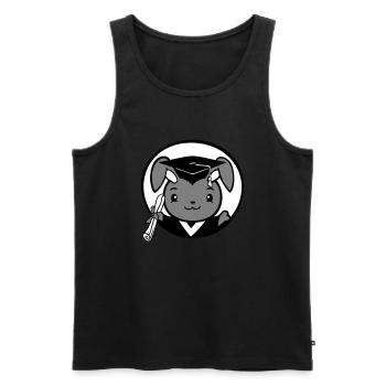 Hase College Schule Abschluss Abitur Zeugnis Süß - Männer Premium Bio Tank Top - Schwarz - Vorne - Michal (187cm)