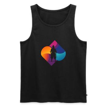 Ninja Judo - Männer Premium Bio Tank Top - Schwarz - Vorne - Michal (187cm)
