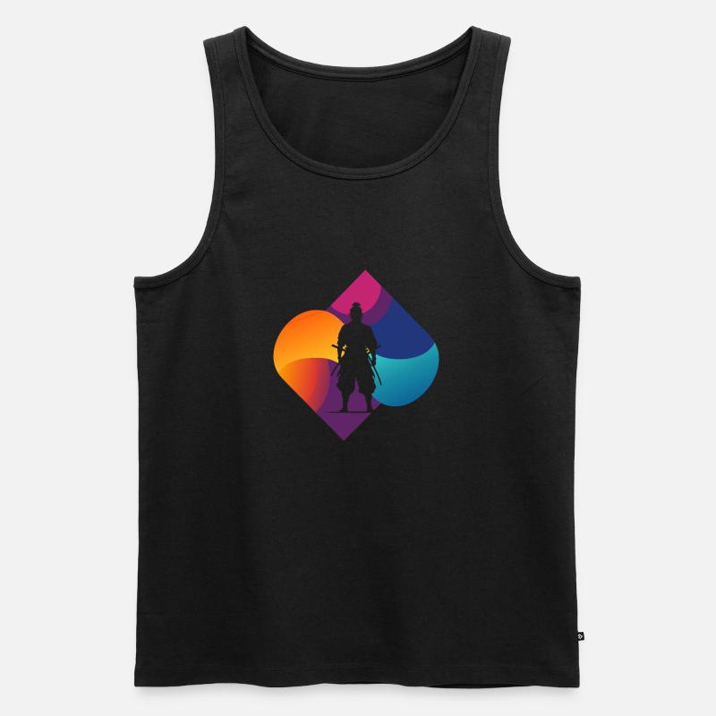 Ninja Judo - Männer Premium Bio Tank Top - Schwarz