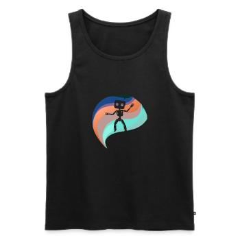 Robotik Tech Cyborg - Männer Premium Bio Tank Top - Schwarz - Vorne - AI Model Male 178 light (178cm)