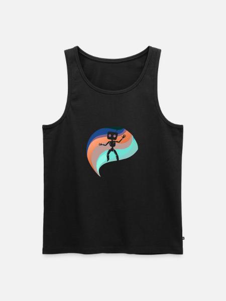 Robotik Tech Cyborg - Männer Premium Bio Tank Top - Schwarz