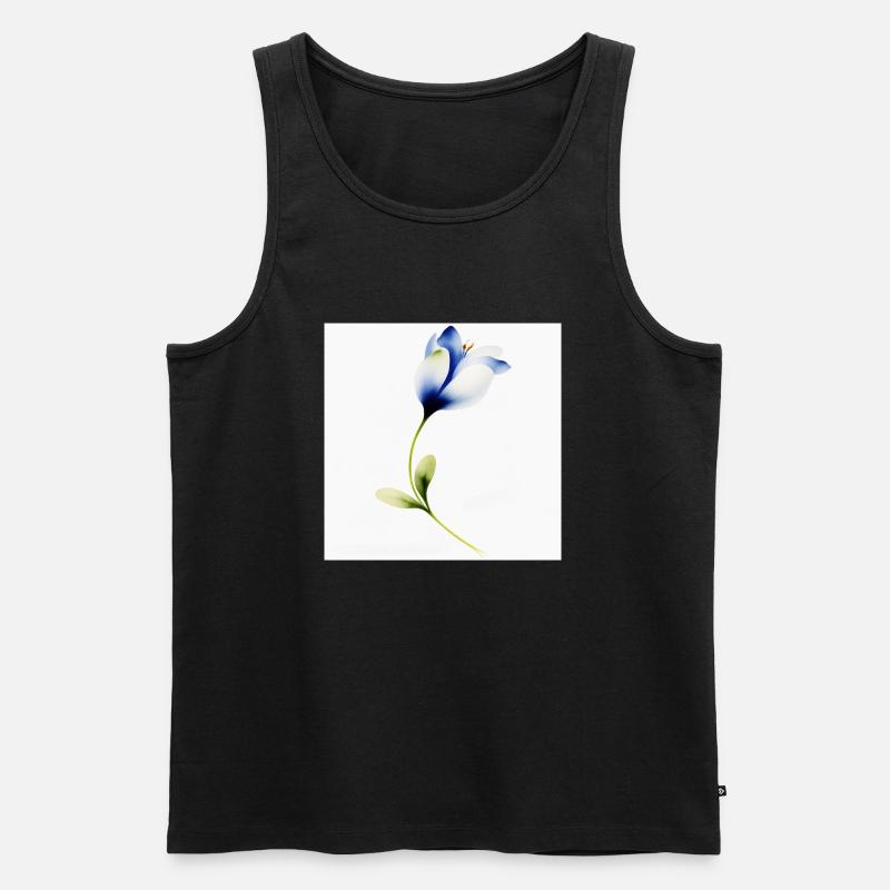 Blume - Männer Premium Bio Tank Top - Schwarz