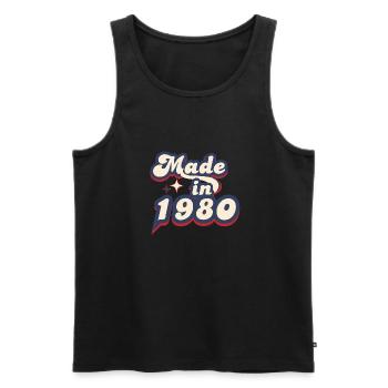 Made in 1980 retro - Débardeur bio Premium Homme - noir - Devant - Michal (187cm)