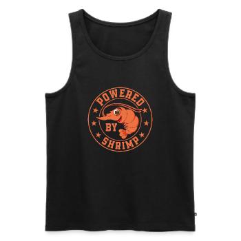 Powered By Shrimp Seafood Shrimp Lover - Männer Premium Bio Tank Top - Schwarz - Vorne - AI Model Male 178 light (178cm)