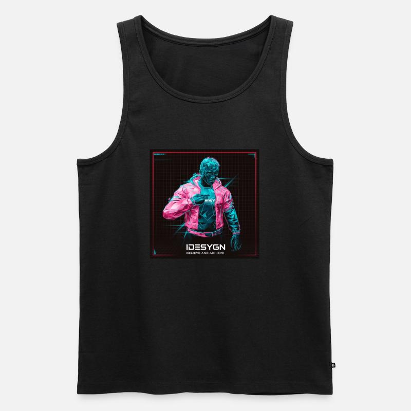 Dynamic Digital Artwork 333 - Men's Premium Organic Tank Top - black