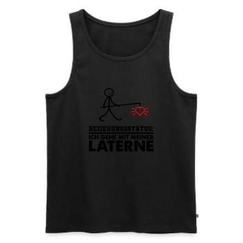 meine laterne 02 - Männer Premium Bio Tank Top - Schwarz - Vorne - AI Model Male 178 light (178cm)