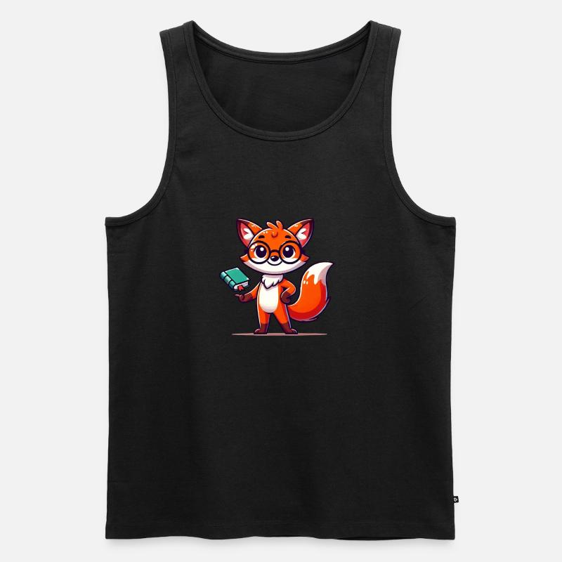 fuchs schlau buch - Männer Premium Bio Tank Top - Schwarz
