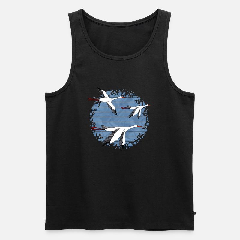 Vögel - Männer Premium Bio Tank Top - Schwarz
