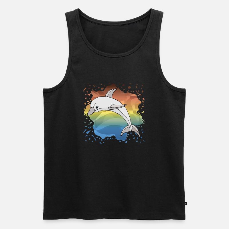 Delfin - Männer Premium Bio Tank Top - Schwarz