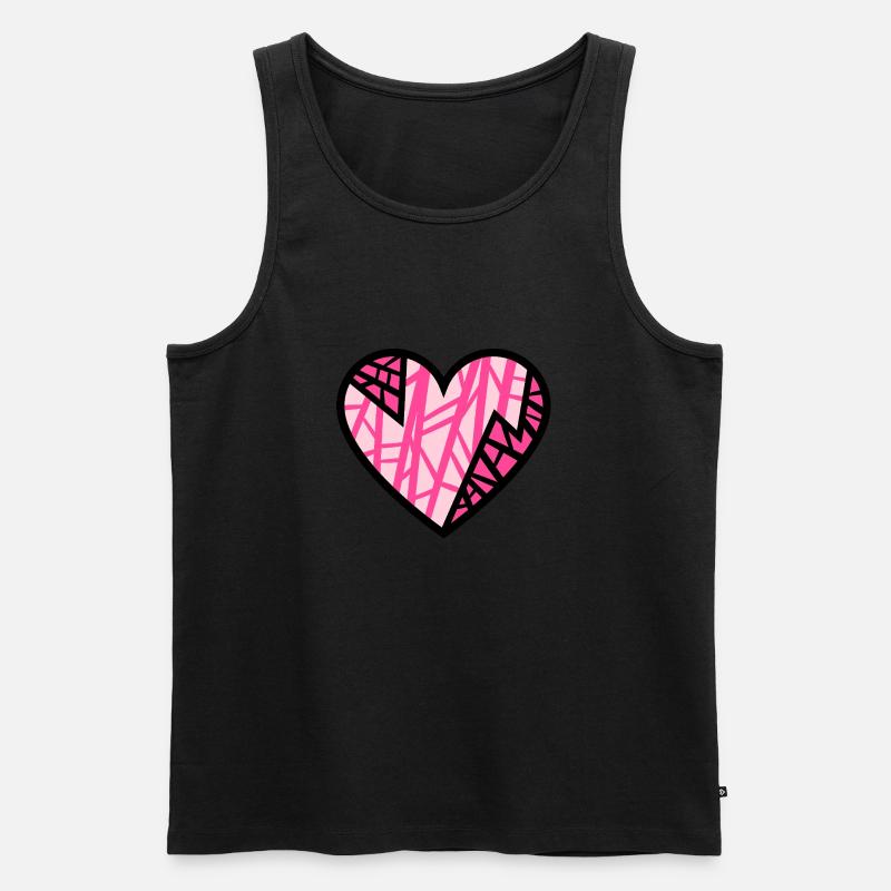 Zärtlichkeit - Männer Premium Bio Tank Top - Schwarz
