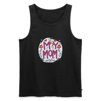 Ma Maman - Amour de l’Art Floral - Débardeur bio Premium Homme - noir - Devant - Michal (187cm)