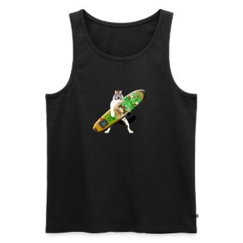 Kitesurf 7 - Débardeur bio Premium Homme - noir - Devant - Michal (187cm)