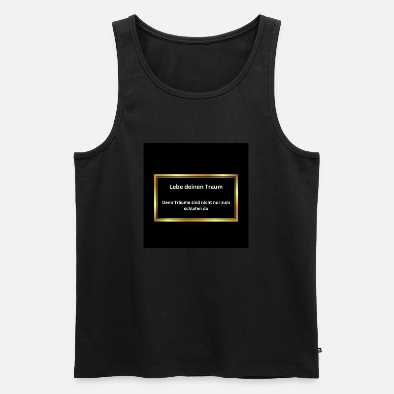 Traumleben - Männer Premium Bio Tank Top - Schwarz