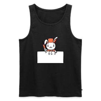 Hase Arzt Spritze Krankenschwester Krankenhaus - Männer Premium Bio Tank Top - Schwarz - Vorne - AI Model Male 178 light (178cm)