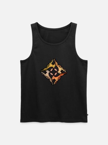 Four Rabbits - Men's Premium Organic Tank Top - black