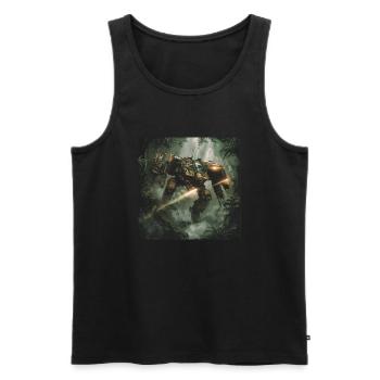 Sci Fi Warrior - Men's Premium Organic Tank Top - black - Front - AI Model Male 178 light (178cm)