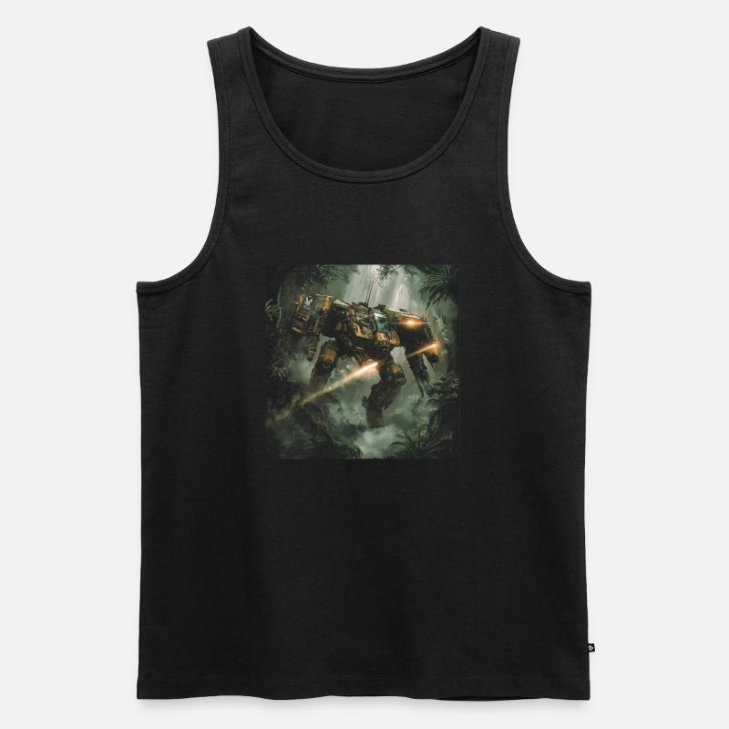 Sci Fi Krieger - Männer Premium Bio Tank Top - Schwarz