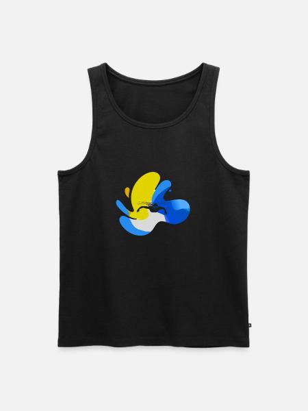 Swimmer's outdoor pool - Men's Premium Organic Tank Top - black