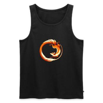 fox - Männer Premium Bio Tank Top - Schwarz - Vorne - Michal (187cm)