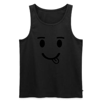 smileface - Männer Premium Bio Tank Top - Schwarz - Vorne - Michal (187cm)