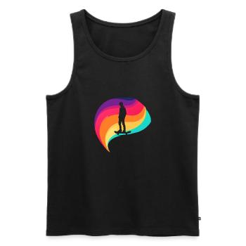 Skate Skaten - Männer Premium Bio Tank Top - Schwarz - Vorne - Michal (187cm)