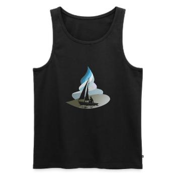 Segler Segelboote Segelboot - Männer Premium Bio Tank Top - Schwarz - Vorne - Michal (187cm)