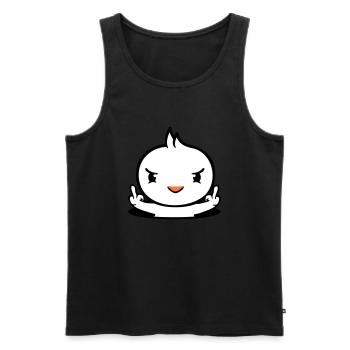 Bird Evil Bottom Hole Middle Finger Show Bad Boy - Men's Premium Organic Tank Top - black - Front - AI Model Male 178 light (178cm)