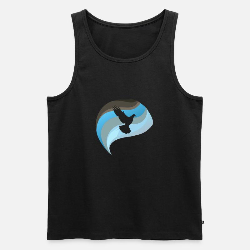 Tauben Taube - Männer Premium Bio Tank Top - Schwarz
