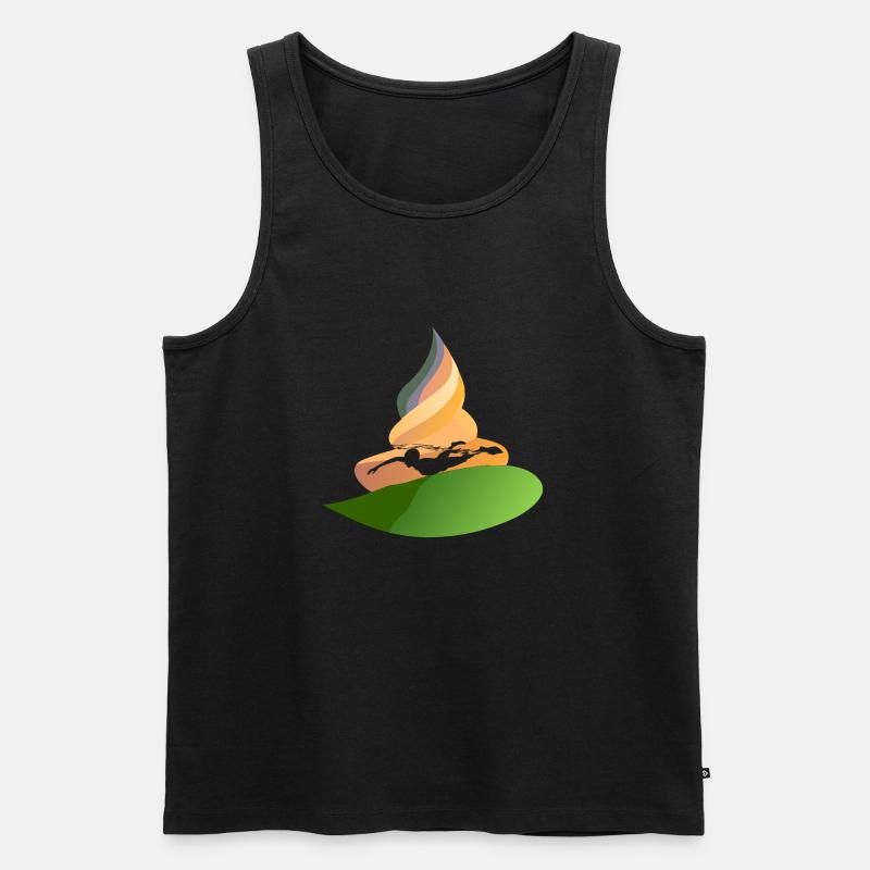 Schwimmer Brustschwimmen Schwimmen - Männer Premium Bio Tank Top - Schwarz