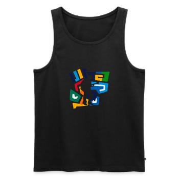 Bassist Gitarre - Männer Premium Bio Tank Top - Schwarz - Vorne - Michal (187cm)