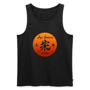 Juji Gatame/JiuJitsu Kreislogo - Männer Premium Bio Tank Top - Schwarz - Vorne - Michal (187cm)