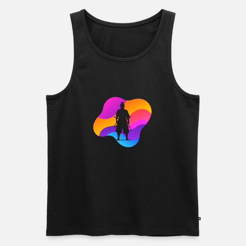 Samurai Ninja Kendo - Männer Premium Bio Tank Top - Schwarz