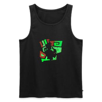 Stimme Jazz Karaoke - Männer Premium Bio Tank Top - Schwarz - Vorne - Michal (187cm)