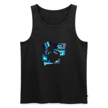 Singen Tenor Jazz - Männer Premium Bio Tank Top - Schwarz - Vorne - Michal (187cm)