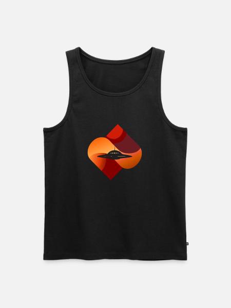 UFO Invasion Saucer - Men's Premium Organic Tank Top - black