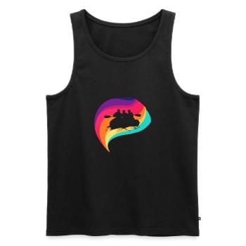 Rudern Bach Paddeln - Männer Premium Bio Tank Top - Schwarz - Vorne - AI Model Male 178 light (178cm)