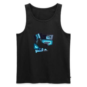 Pigeon pigeon dung - Men's Premium Organic Tank Top - black - Front - AI Model Male 178 light (178cm)