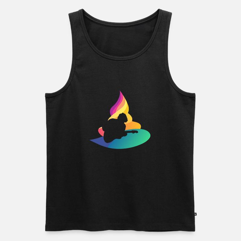 Guitar Shouter Hardrock - Men's Premium Organic Tank Top - black