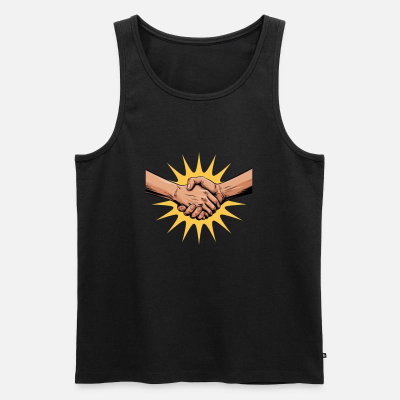 Solidarität - Männer Premium Bio Tank Top - Schwarz