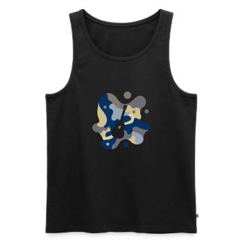 Bassist Hardrock - Männer Premium Bio Tank Top - Schwarz - Vorne - Michal (187cm)