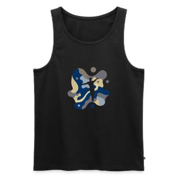 École de danse Cours de danse Professeur de danse - Débardeur bio Premium Homme - noir - Devant - AI Model Male 178 light (178cm)