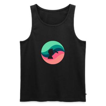 Dermatology Doctor Sunblock - Men's Premium Organic Tank Top - black - Front - AI Model Male 178 light (178cm)