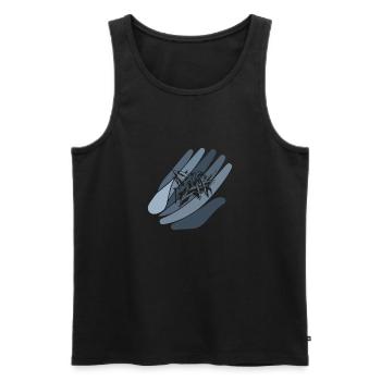 Graffiti Wandbilder Spraydosen - Männer Premium Bio Tank Top - Schwarz - Vorne - AI Model Male 178 light (178cm)