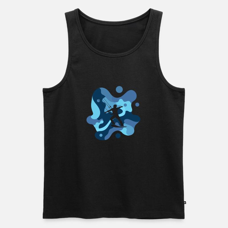 Wakeboarding Wakeboard Surfen - Männer Premium Bio Tank Top - Schwarz