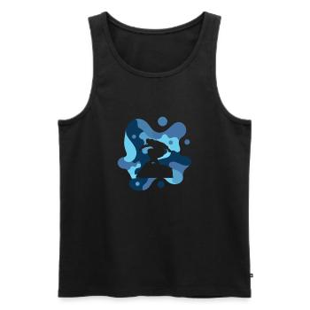 Coureurs de Parkour Parkour - Débardeur bio Premium Homme - noir - Devant - AI Model Male 178 light (178cm)